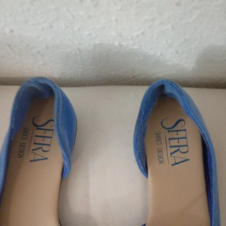 Zapatos SERAFINA azules con lazo