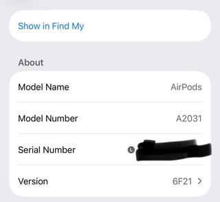AirPods 2 Apple A2031