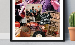 Cuadro KUTXI ROMERO Lámina Collage Rock Marea A3
