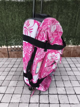 Maleta Roxy rosa con estampado floral