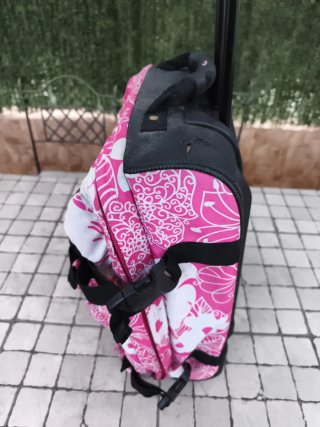 Maleta Roxy rosa con estampado floral