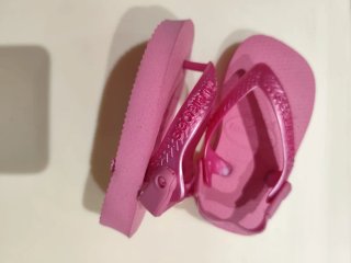 Chanclas Havaianas bebé rosa. Talla 19-20