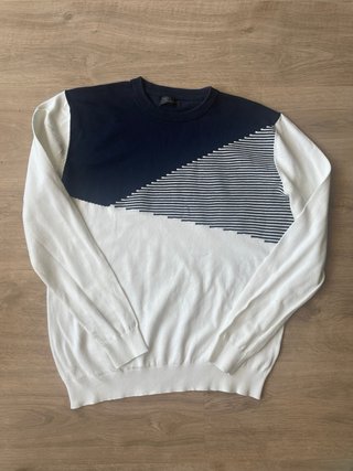 Jersey Zara azul y blanco