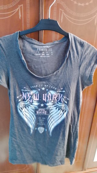 Camiseta Gris New York Rules Talla M