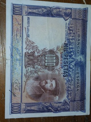 Billete 1000 Pesetas 1957 España