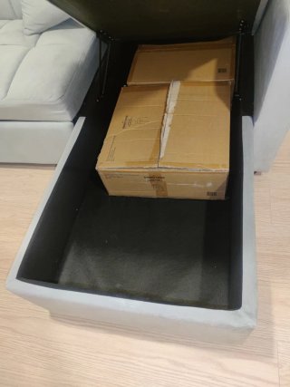 Sofá cama chaise longue gris