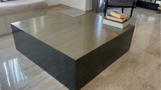 Mueble TV y mesa centro negro lacado