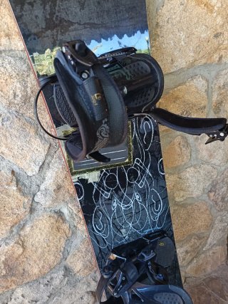 Tabla Snowboard con Fijaciones