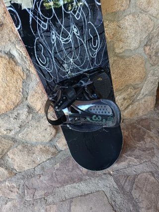 Tabla Snowboard con Fijaciones