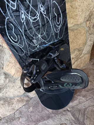 Tabla Snowboard con Fijaciones