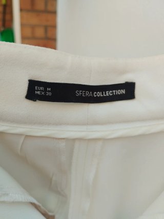 Pantalón bermuda vintage blanco