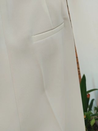 Pantalón bermuda vintage blanco