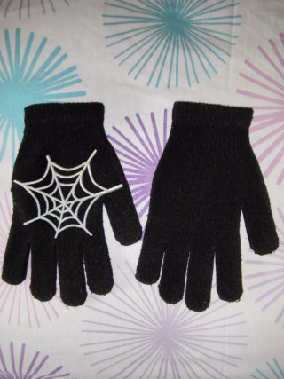 Guantes negros Spiderman telaraña