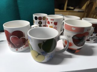 Tazas de desayuno de cerámica