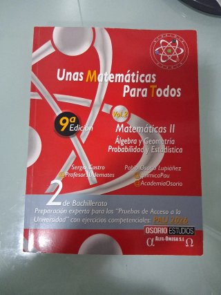 UNAS MATEMATICAS PARA TODOS.MATEMATICAS II