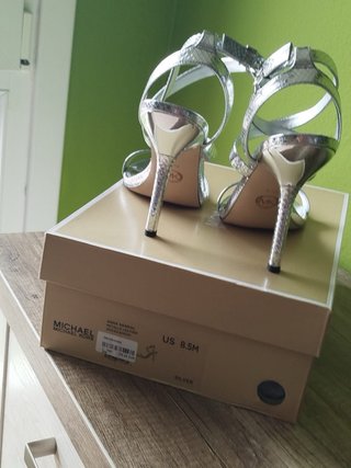 Sandalias Michael Kors Plata Talla 39