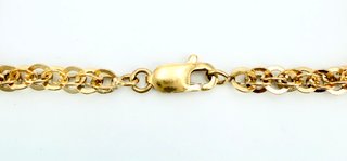 Pulsera Rolos de oro de 18k, 10 g, 22.5 cm.