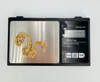 Pulsera Rolos de oro de 18k, 10 g, 22.5 cm.