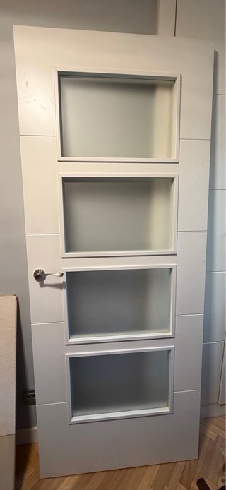 Puerta 82x203cm con 4 cristales