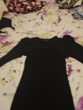 Vestido Negro Manga Larga