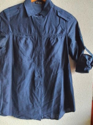 Camisa"Massimo Dutti", mangas regulables, versátil