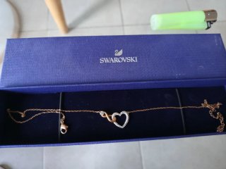 Collar Swarovski Corazón Infinito Oro Rosa