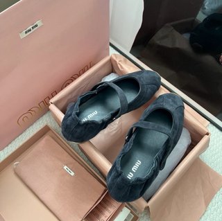 Bailarinas Miu Miu Grises Ante