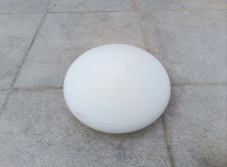Ventilador de techo plateado con luz