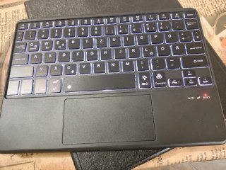 Lote Funda cuero + teclado inalámbrico