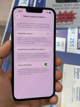 IPHONE 13 PRO VERDE 256GB SALUD 100%