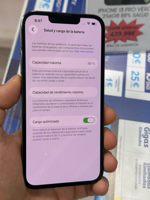 IPHONE 13 PRO VERDE 256GB SALUD 100%