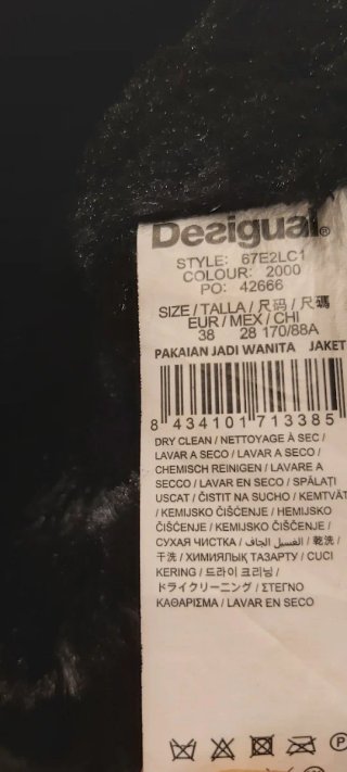 Abrigo Desigual Talla 38 Estampado Floral