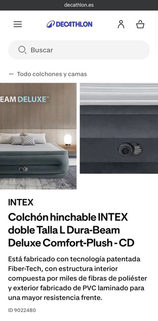 Cama hinchable Intex grande con inflador eléctrico