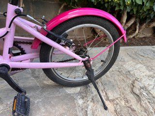 Bicicleta niña 16” rosa.