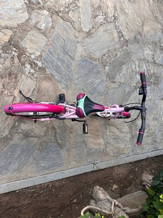 Bicicleta niña 16” rosa.