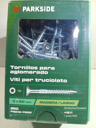 3 Cajas Tornillos Parkside Aglomerado