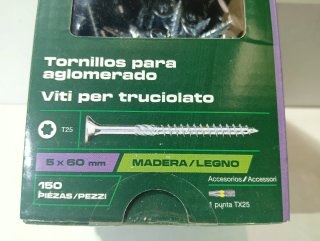 3 Cajas Tornillos Parkside Aglomerado