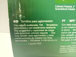 3 Cajas Tornillos Parkside Aglomerado