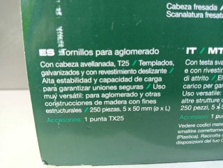 3 Cajas Tornillos Parkside Aglomerado