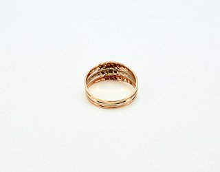 Anillo de oro combinado de 18k, 3.03 g, T-18.