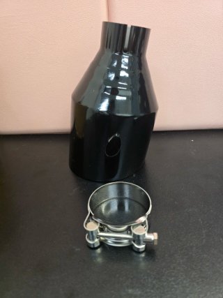Tubo de escape negro brillante acero inoxidable