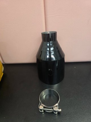 Tubo de escape negro brillante acero inoxidable