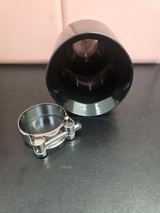 Tubo de escape negro brillante acero inoxidable
