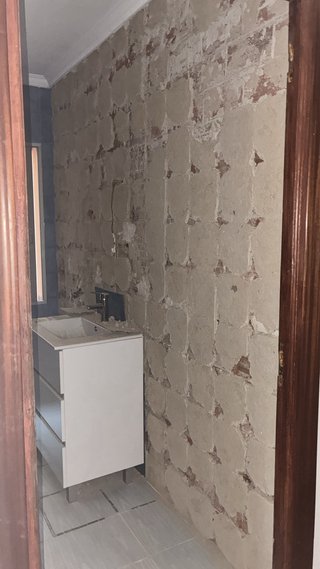 Inodoro + bide + lavabo + mampara ducha + plato