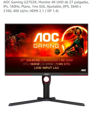Monitor gaming AOC. Mas detalles en la foto