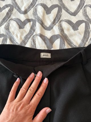 Conjunto Blusa Azul y Pantalón Negro