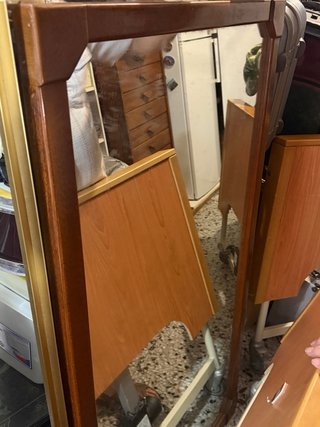 Espejo cuerpo entero madera y dorado