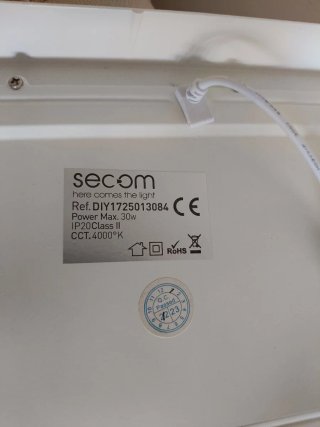 2 Plafones LED Cuadrados 30x30cm