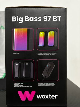 Altavoces Woxter LED multicolor