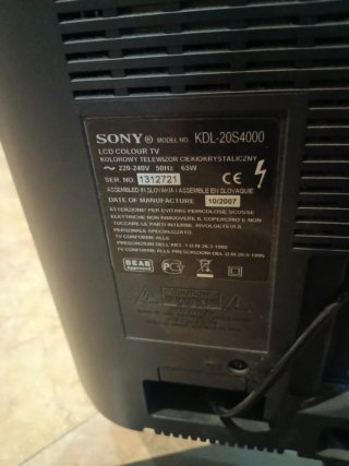 Pantalla Sony Bravia TV/PC Negra